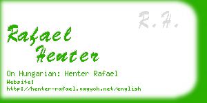 rafael henter business card
